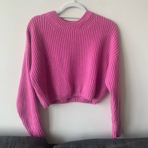 Elodie Pink Cropped Sweater